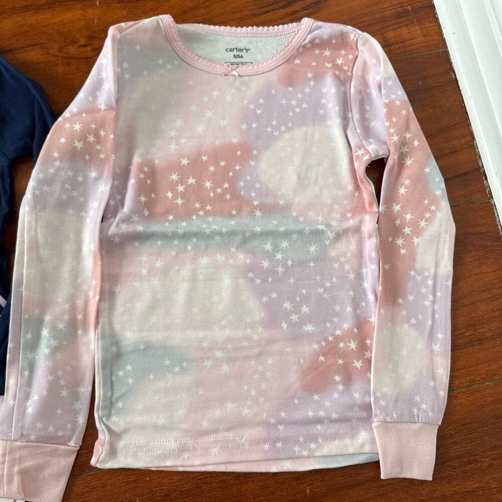 Set of 2 Carter’s Blue Pink Pajama Sets 5 - Picture 3 of 7